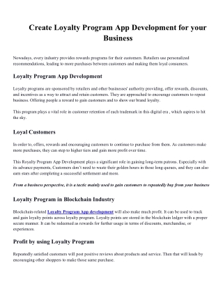 Loyalty Program App Development - Hitasoft