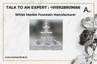 White Marble Fountain Manufacturer - Call Now 9928909666