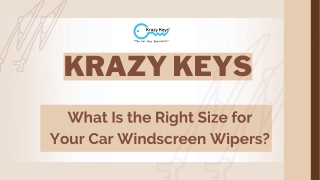 Identify the Right Size for Your Car Windscreen Wipers -  Krazy Keys