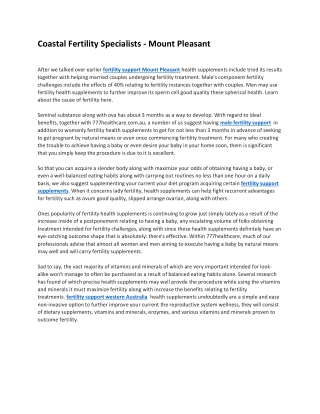 Coastal Fertility Specialists - Mount Pleasant
