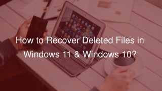 How to recover permanently deleted files in window 10 & 11