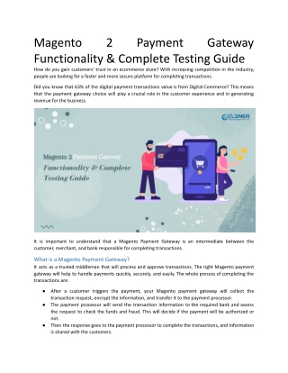 Magento 2 Payment Gateway Functionality & Complete Testing Guide..docx