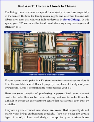 best way to decore closets in chicago