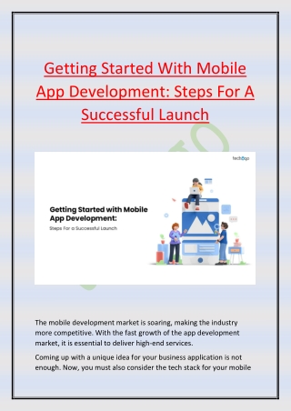 Getting Started With Mobile App Development: Steps For A Successful Launch