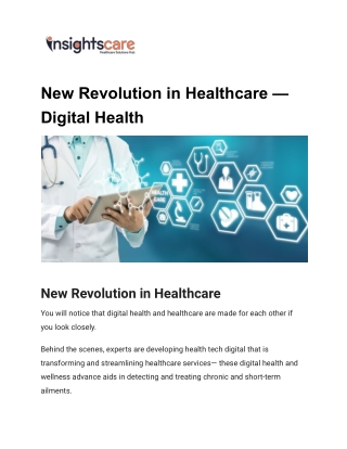 New Revolution in Healthcare — Digital Health