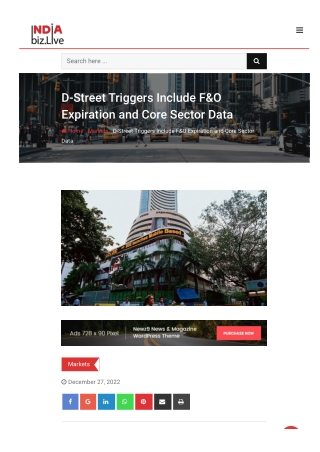 D-Street Triggers Include F&O Expiration and Core Sector Data 