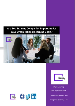 Are Top Training Companies Important For Your Organizational Learning Goals?