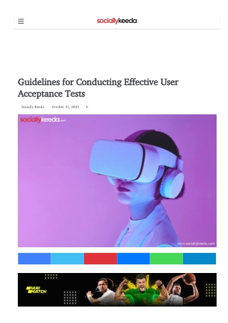 Guidelines for Conducting Effective User Acceptance Tests