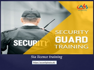 Sia Licence Training