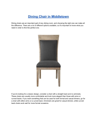 Dining Chair in Middletown