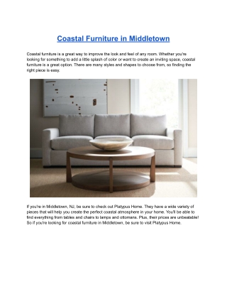Coastal Furniture in Middletown