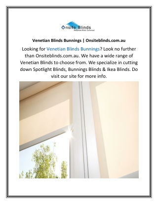 Venetian Blinds Bunnings  Onsiteblinds.com.au