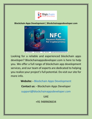 Blockchain Apps Development  Blockchainappsdeveloper