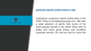 Premium Spirits Online Store In Usa Drinkliquorsociety.com