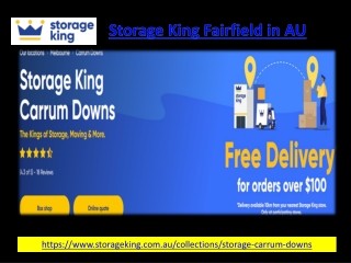 Storage King Fairfield in AU PPT