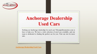 Anchorage Dealership Used Cars | Bryanjefferymotors.com