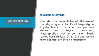 psykolog östermalm   Louiselagerling.se