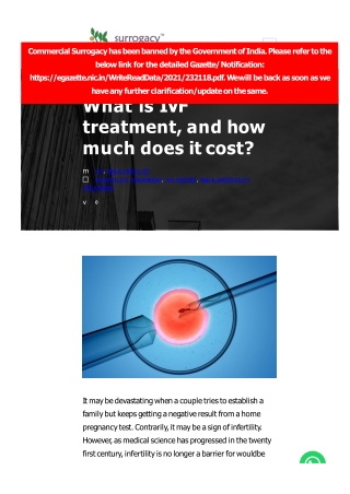 What is IVF treatment, and how much does it cost