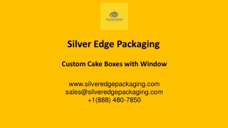 Info about Custom Cake Boxes with Window