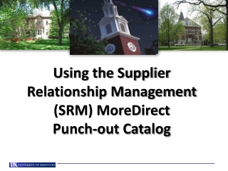 Using the Supplier Relationship Management (SRM) MoreDirect Punch-out Catalog