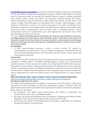 Inertial Measurement Unit Market