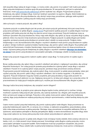 Jedna z najlepszych strategii użytkownika naskok pożyczka dla zadłużonych
