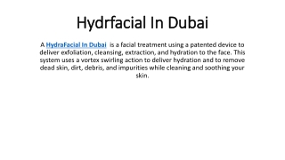 hydrafacial in dunai