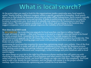 What is local search