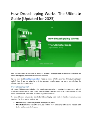 How Dropshipping Works The Ultimate Guide