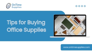 Tips for Buying Office Supplies