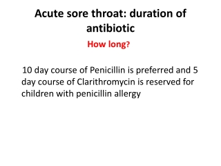 Acute sore throat,  Acute sinusitis duration of antibiotic - Dr Sheetu Singh Chest Expert