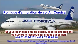 Politique d'annulation de vol Air Corsica