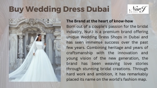Buy Wedding Dress Dubai - Nurj Bridal