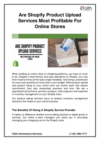 Are Shopify Product Upload Services Most Profitable For Online Stores