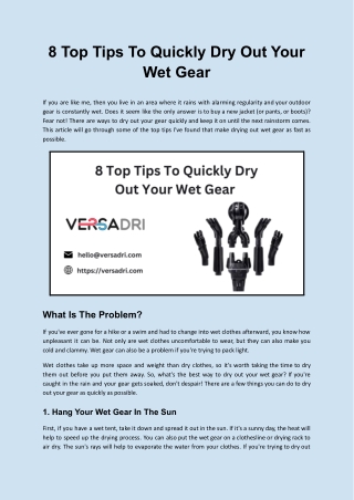 8 Top Tips To Quickly Dry Out Your Wet Gear