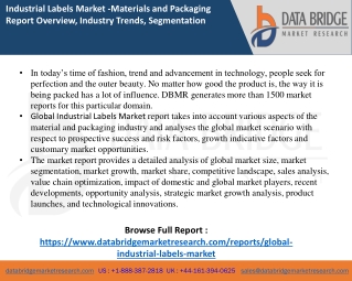 Industrial Labels Market report