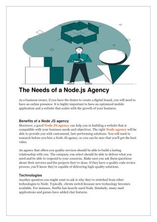 The Needs of a Node.js Agency