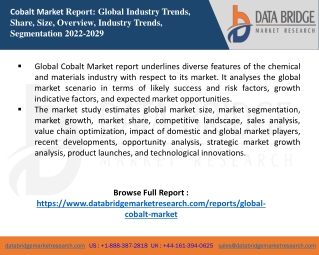 Cobalt Market report