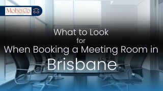 What to Look for When Booking a Meeting Room in Brisbane