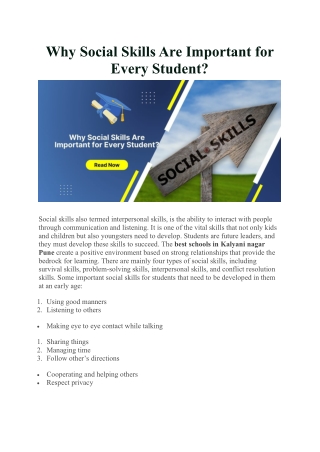 Why Social Skills Are Important for Every Student