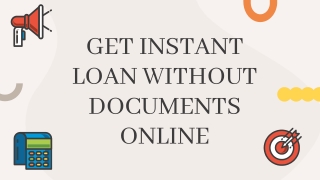 Get instant loan without  documents online