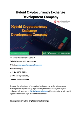 Hybrid Cryptocurrency Exchange Development Company