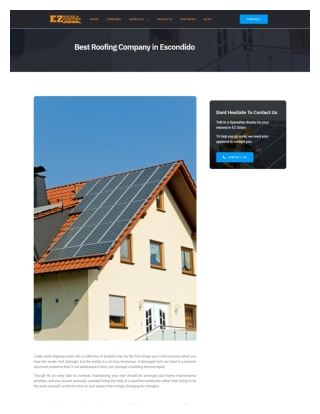 Best Roofing Company in Escondido