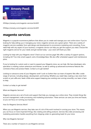 magento services
