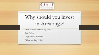 Why should you invest in Area rugs