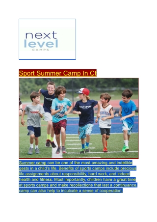 Sport Summer Camp In Ct