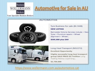 Automotive for Sale in AU PPT