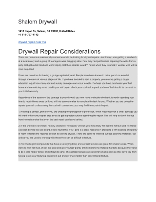 Shalom Drywall