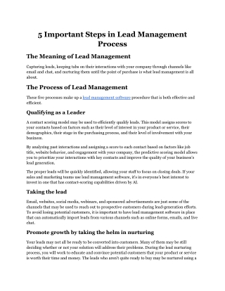 5 Important steps in lead management process.docx