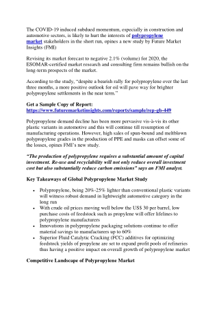 Polypropylene Market Size & Share | Industry Trends Analysis Report for 2030